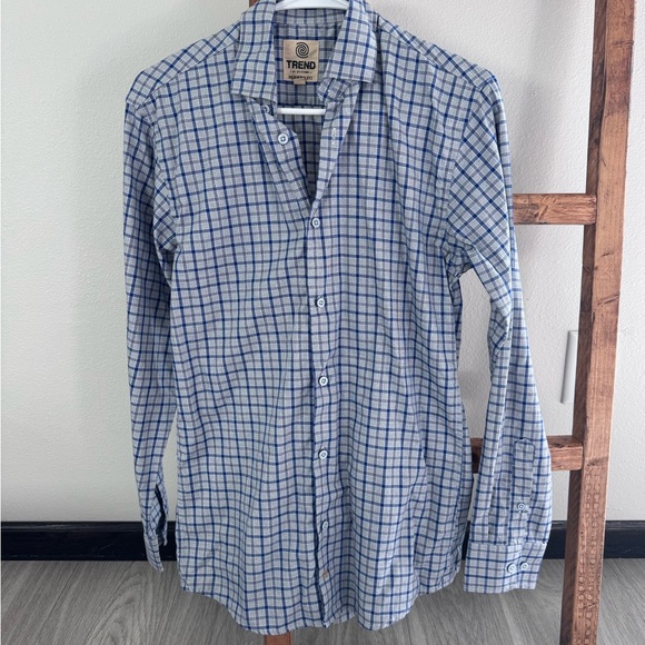 Blue Checkered Men's Shirt - Picture 1 of 5